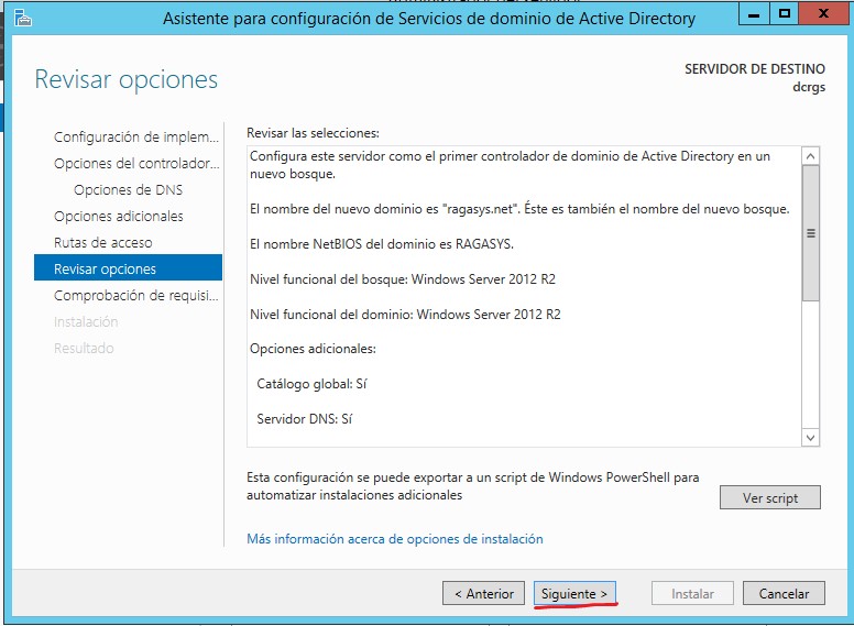 Controlador de dominio sobre MS Windows Server 2012 R2 - RAGASYS SISTEMAS