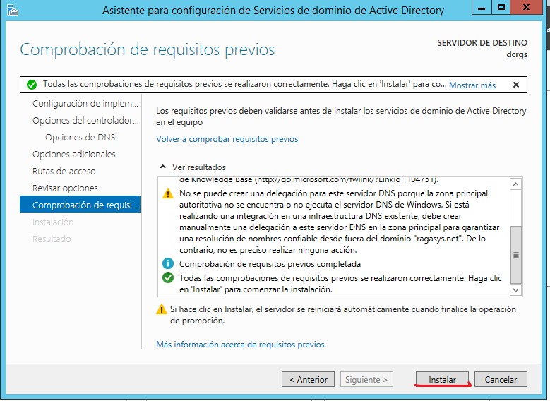 Controlador de dominio sobre MS Windows Server 2012 R2 - RAGASYS SISTEMAS