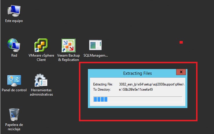 Instalación de SQL Server Management Studio 2012 sobre Servidor vCenter ...