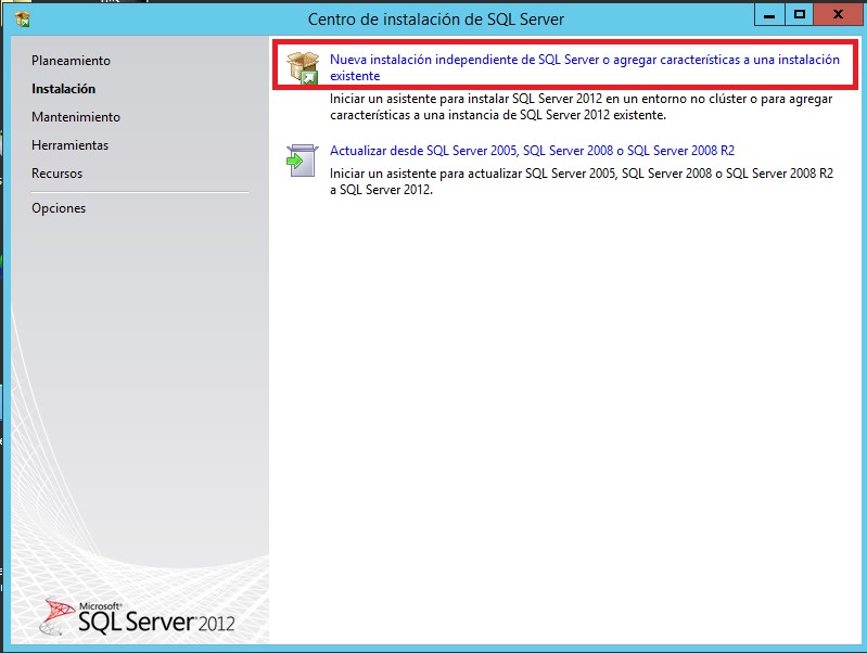 Instalación de SQL Server Management Studio 2012 sobre Servidor vCenter ...
