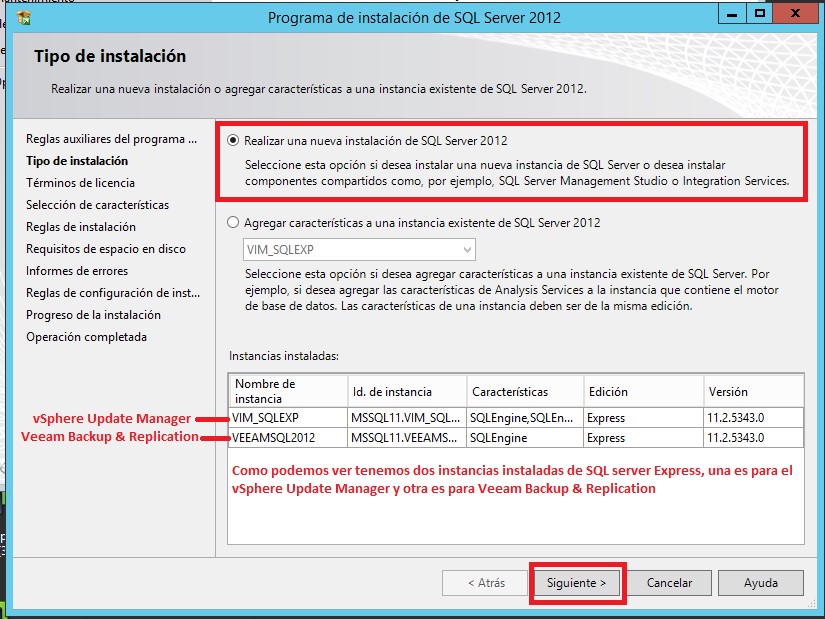 Instalación de SQL Server Management Studio 2012 sobre Servidor vCenter ...