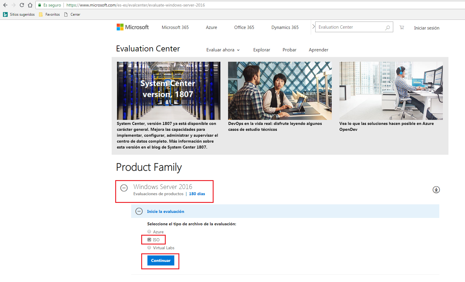 Convertir versión de evaluación MS Windows Server 2016 Standard a ...