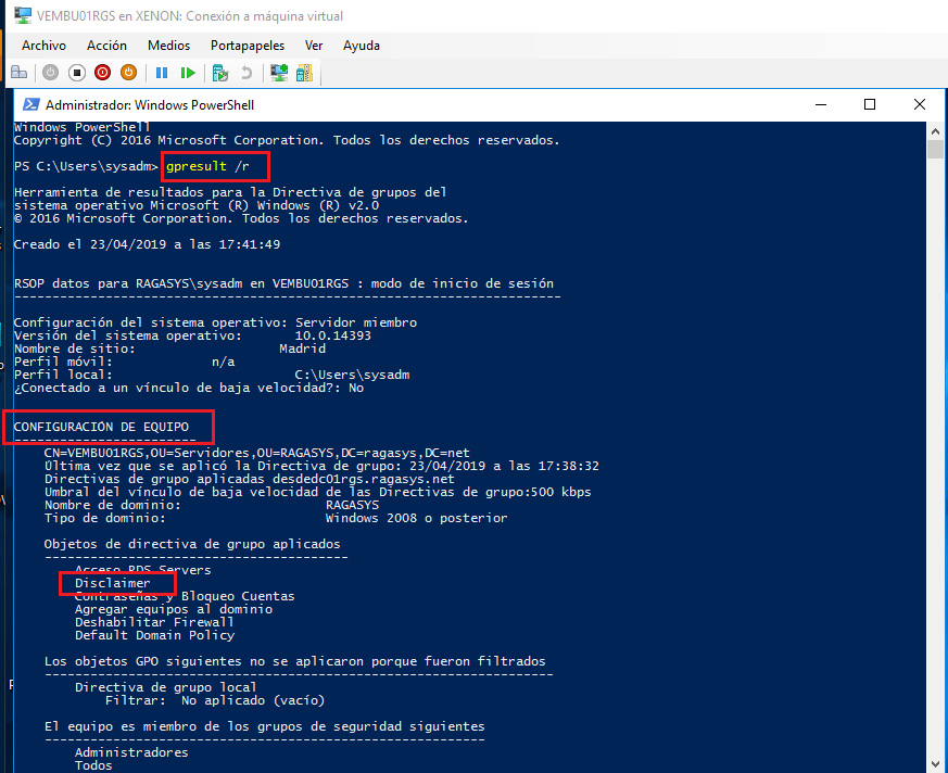 GPO para habilitar Disclaimer en Active Directory – RAGASYS SISTEMAS