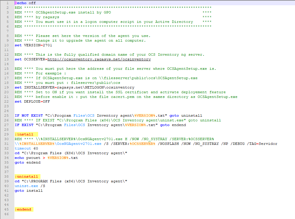 Instalación y despliegue de OCS Windows Agent Local y GPO RAGASYS