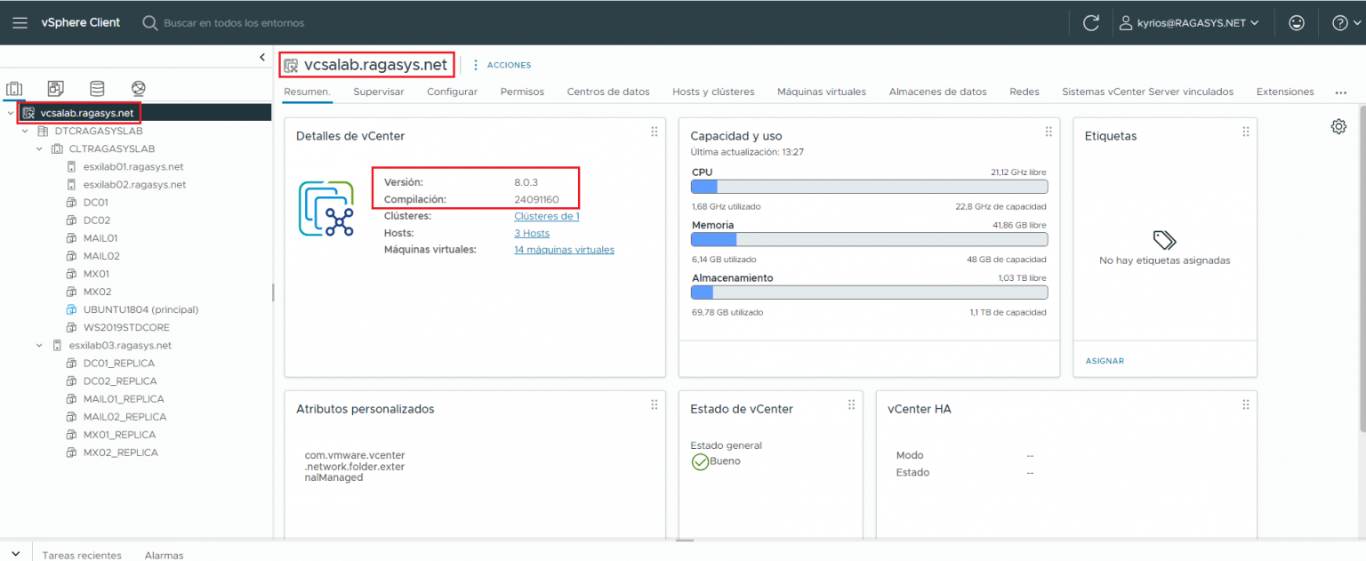 Actualizar vCenter Server Appliance 8.0 Update 3 a 8.0 Update 3a ...