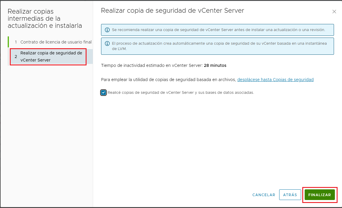 Actualizar vCenter Server Appliance 8.0 Update 3 a 8.0 Update 3a ...