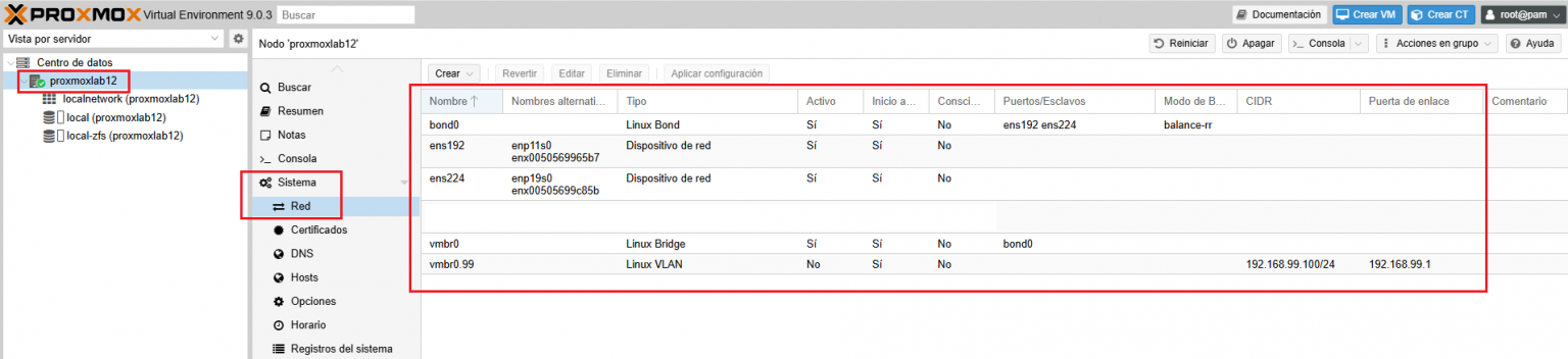 Configuración de VLANs en redes Proxmox VE 9.0 - RAGASYS SISTEMAS