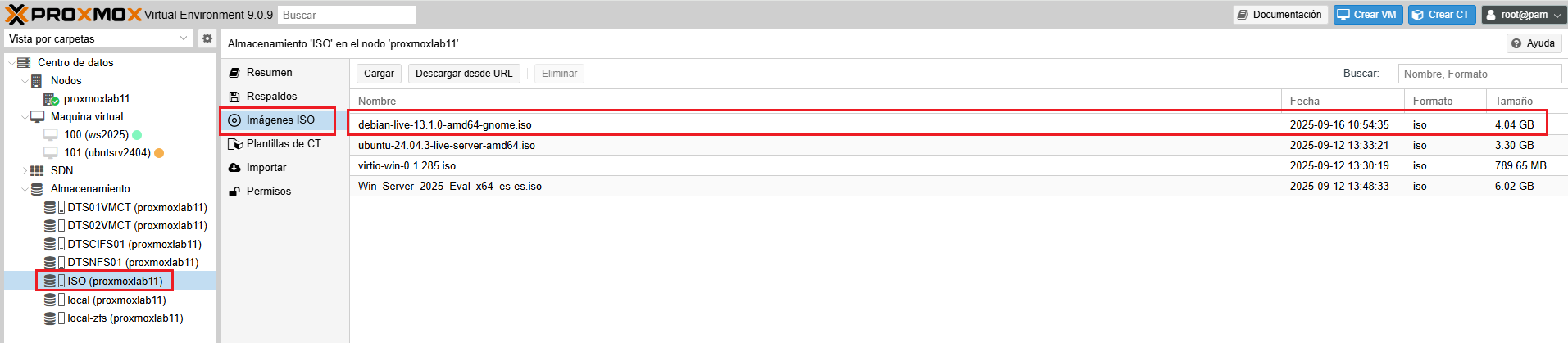 Agregar Almacenamiento tipo Directorio en Proxmox VE 9.0