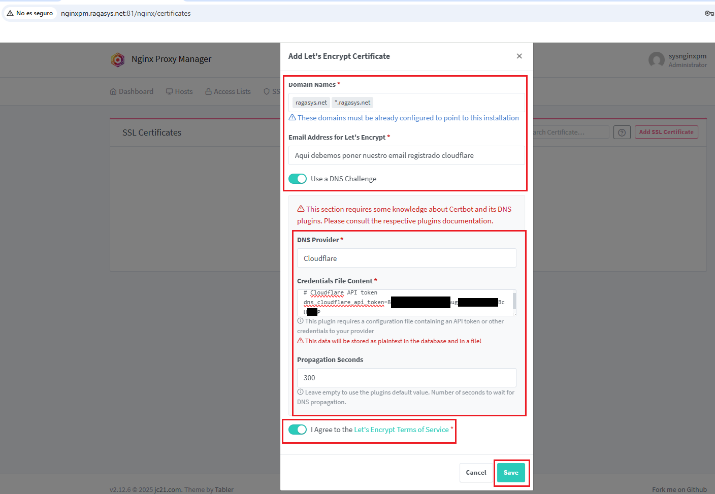 Certificados SSL Let´s Encrypt en Nginx Proxy Manager y Cloudflare como ...